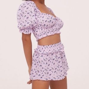 For Love & Lemons Lola Pointelle Pajama Set